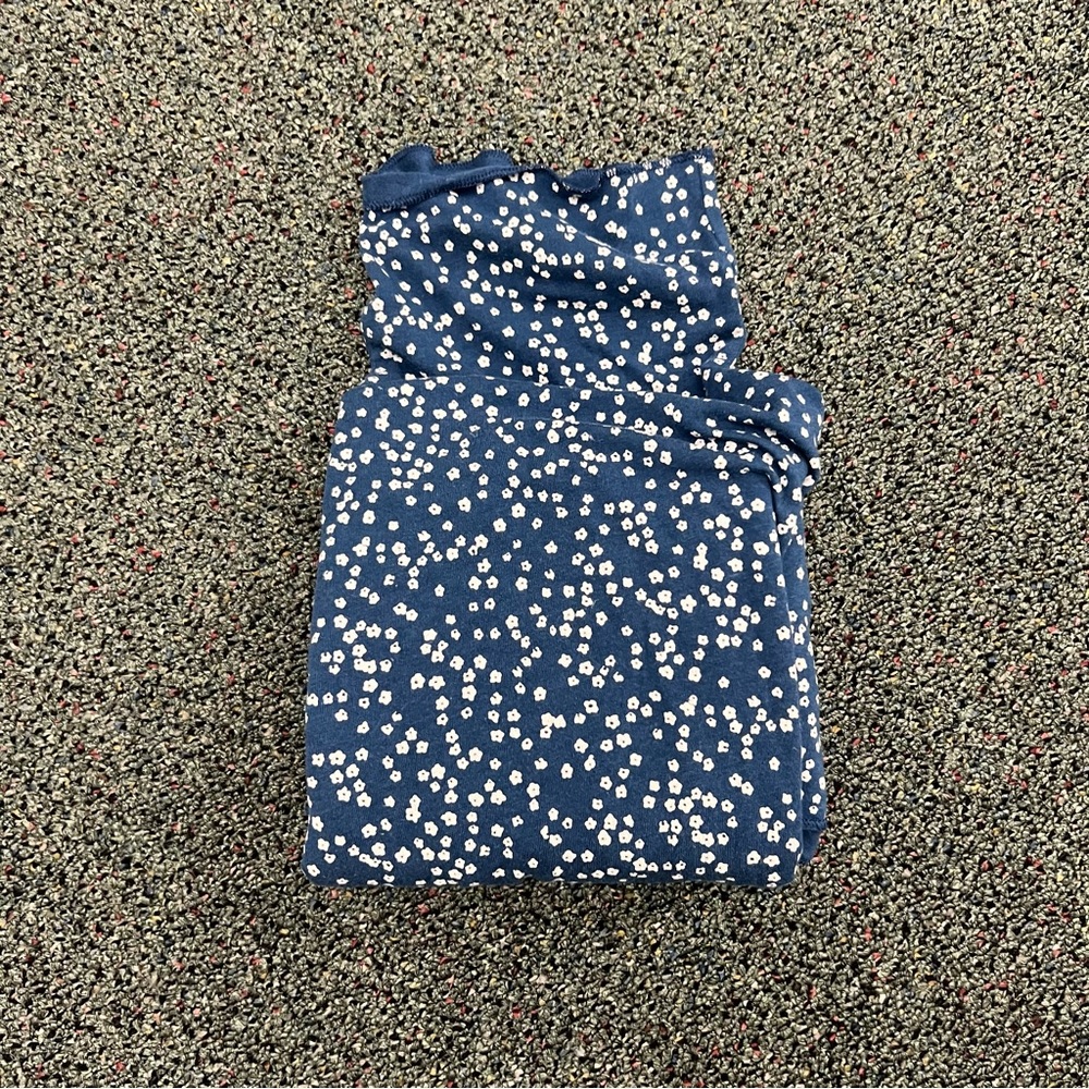 GAP Blue & White Floral Print Lightweight Turtleneck Cotton Shirt Sweater Sz M - Picture 9 of 12